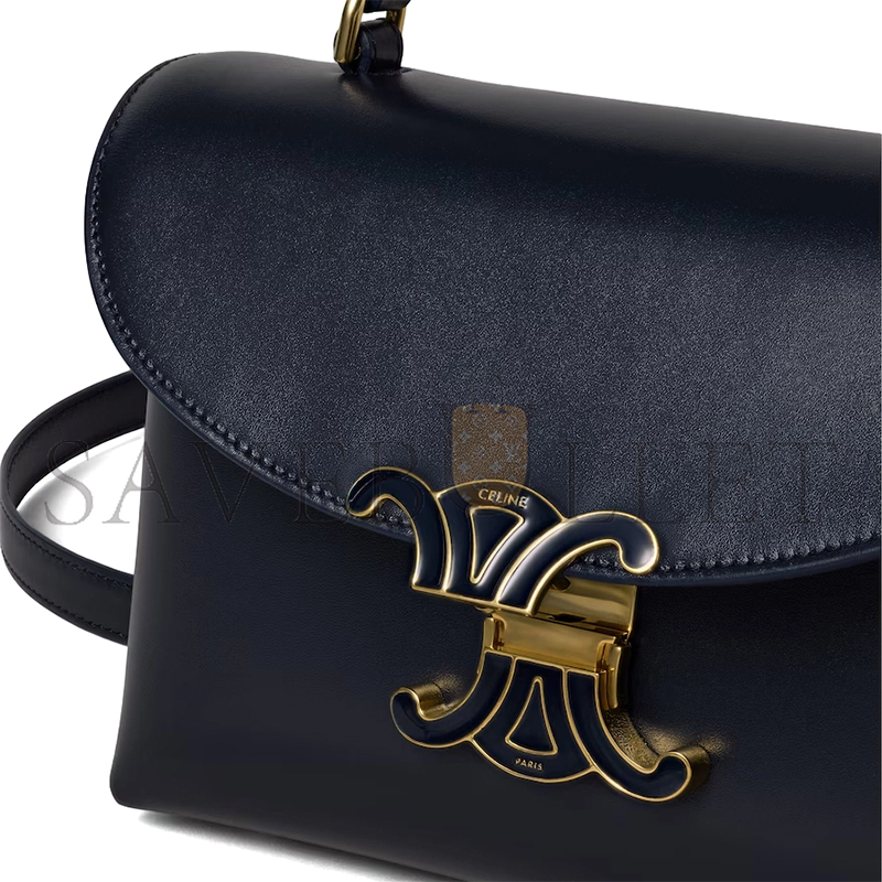 CELINE TEEN NINO BAG IN SMOOTH SATINATED CALFSKIN WITH ENAMEL CLOSURE 118115388.GMU5 (20.5*13*8cm)